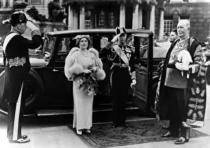 Windsors: The royal couple on their arrival in Belfast, 1937
