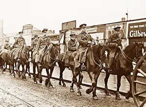 Commandeered: Royal Field Artillery with commandeered horses during WW1