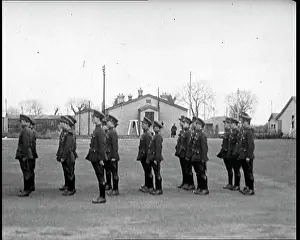 Practise: Royal Flying Corps Cadets In Drilling and Marching