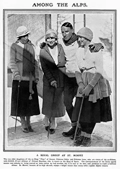 Exiles: A royal group at St. Mortiz, 1920