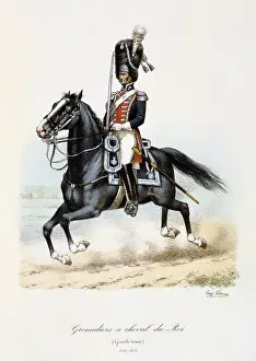 Histoire: Royal Mounted Black Grenadier, 1814-1815. From