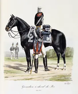 Histoire: Royal Mounted Black Grenadier, 1814-1815. From