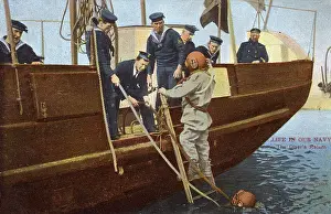 Surfacing: Two Royal Navy Divers return to deck