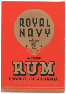 Alcoholic: Royal Navy Rum label