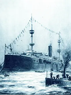 Bunting: Royal Navy training ship at Devonport