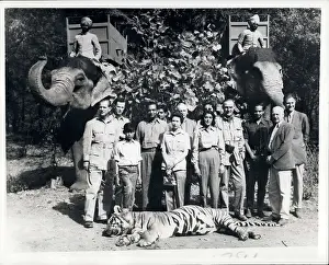 Celebratory: Royal party in tiger shoot