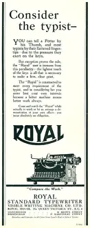 Requiring: Royal Standard Typewriter Advertisement