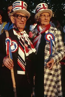 Rosettes: Royal Wedding -- elderly couple