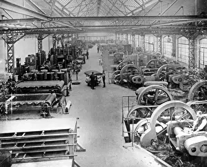 Industrialization: Rubber rolling mill in Berlin, 1897