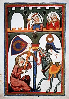Message: Rubin in a castle sending a message to his loved with a cros