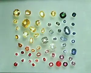 Corundum: Ruby and Sapphire cut stones