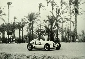Mercedes: Rudolf Caracciola on Mellaha circuit, Tripoli Grand Prix