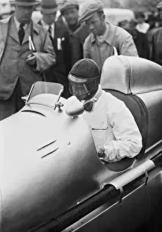 Avus: Rudolf Caracciola in his racing car