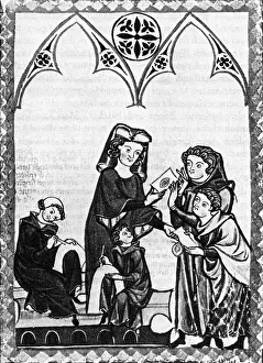 Authorities: Rudolf der Schreiber from the Manesse Codex, 14th century