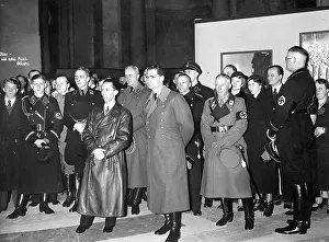 Standartenfuehrer: Rudolf Hess and Joseph Goebbels open the Saar Exhibition, 19