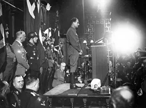 Hofbraeuhaus: Rudolf Hess speaks for the founding ceremony of the NSDAP, 1