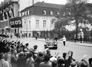 Historically: Rudolf Hess on the way to the Olympic Games, 1936