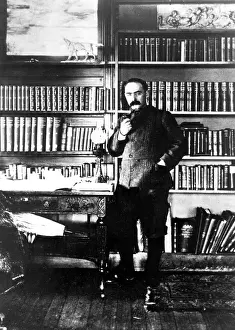 Brattleboro: Rudyard Kipling in his study at Naulakha, ?