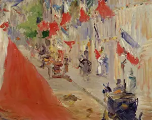 Mosnier: The Rue Mosnier with Flags, 1878