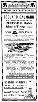 Baumann: Ruffy-Baumann School Of Flying Hendon 1915