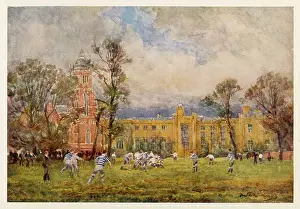 Privileged: Rugby School with pupils playing rugby