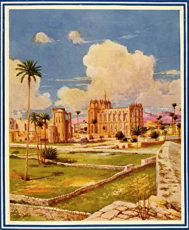 Foundations: Ruined buildings and palm trees