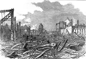 Muswell: Ruins of the Alexandra Palace 1873