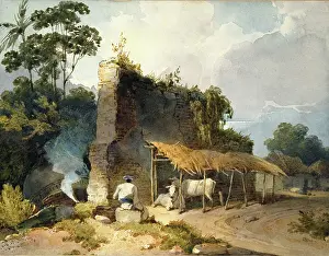 Bodycolour: Ruins in Bengal