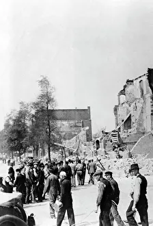 Benelux: Ruins after the bombing of Rotterdam, 1940