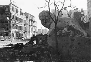 Sowjetunion: Ruins in the center of Stalingrad, 1942