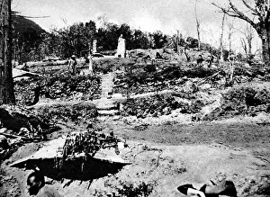 Kohima: The Ruins at Kohima, Burma; Second World War, 1944