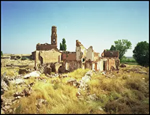 Desolate: Ruins in landscape, Belchite, Spain