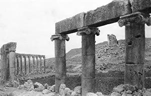 Semicircle: Ruins near the Forum, Jerash (Gerasa), Jordan, Holy Land