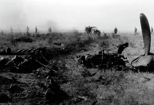 Burned: The ruins of two Soviet attack bombers, 1942