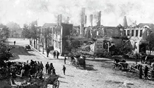 Szczytno: Ruins at a square in Ortelsburg, 1914