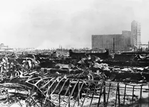 Sowjetunion: Ruins at the station of Stalingrad, 1942