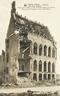 Timbers: Ruins of the Templars House, Ypres - end of WWI