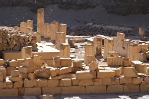 Bahri: Ruins of one of the temple next to the Temple of Hatshepsut