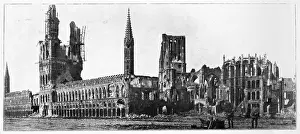 Symbolised: RUINS OF YPRES CATHEDRAL