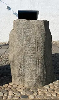 Viking: Runestone, Jelling Royal Necropolis, Jutland, Denmark