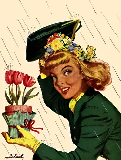 Tulips: Running with Flowerpot