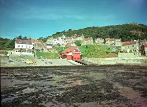 Runswick: Runswick Bay - Village from beach