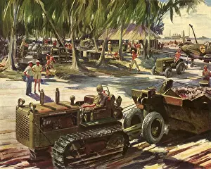 Bulldozer: Runway Construction on Pacific Island