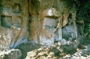 Rupestrian: Rupestrian necropolis in Sutri, Italy