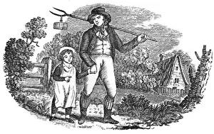 Pitchfork: Rural father and son, c.1790s