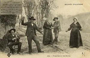 Rural folk doing the Bourr?e D'Auvergne dance