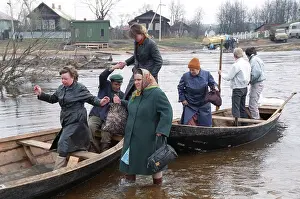 Flooded: Rural street, 1991