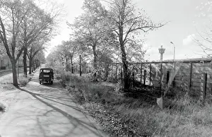 Dividing: Rural view of the Berlin Wall, Berlin, Germany