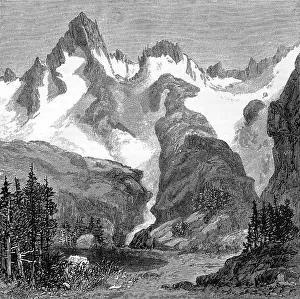Sierra: Rush Creek Glacier, on eastern slopes of the Sierra