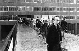Commuter: Rush hour near the Shell Centre, London